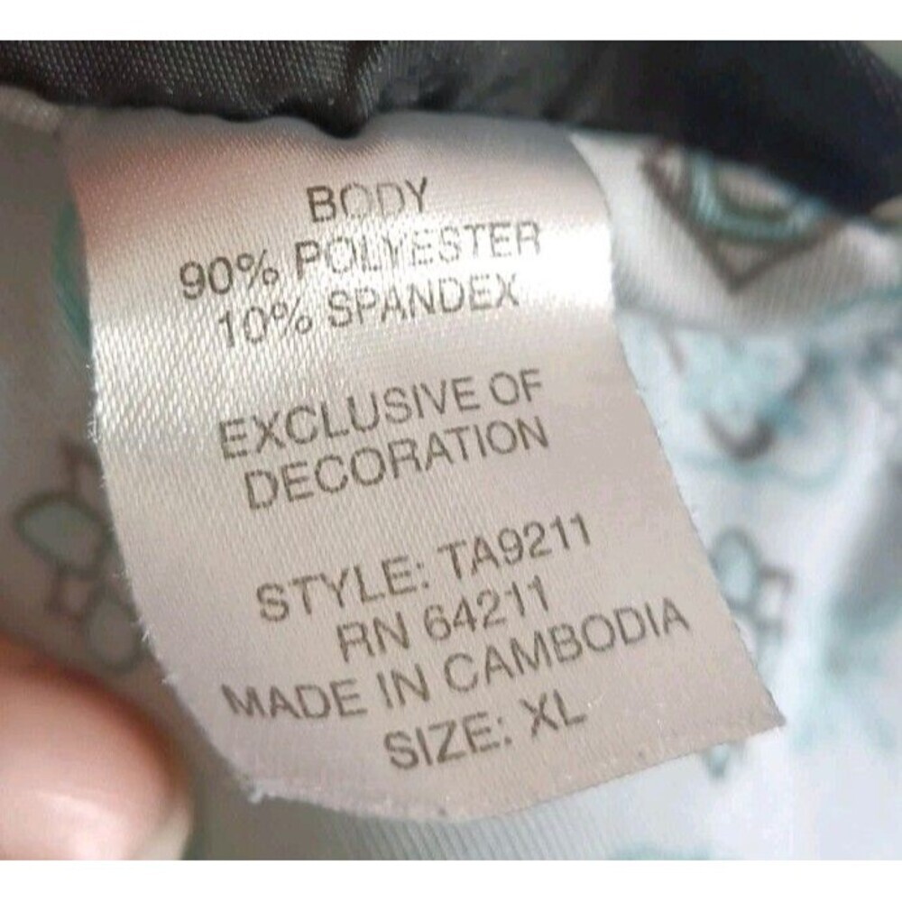 Studio Donatella Slip Dress Sz XL Light Teal Valentines Day - Picture 6 of 6